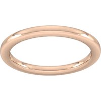 18ct Rose Gold 1.5mm Slight Court Extra Heavy Wedding Ring - Ring Size F