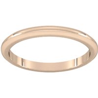 18ct Rose Gold 1.5mm D Shape Heavy Wedding Ring - Ring Size P