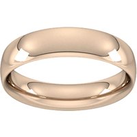18ct Rose Gold 5mm Traditional Court Extra Heavy Wedding Ring - Ring Size H
