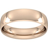 18ct Rose Gold 6mm Traditional Court Extra Heavy Wedding Ring - Ring Size Q