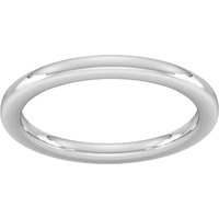 18ct White Gold 1.5mm Slight Court Extra Heavy Wedding Ring - Ring Size S