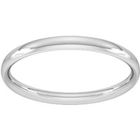 18ct White Gold 1.5mm Traditional Court Standard Wedding Ring - Ring Size Z