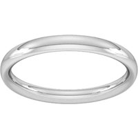 18ct White Gold 2.5mm Traditional Court Extra Heavy Wedding Ring - Ring Size P