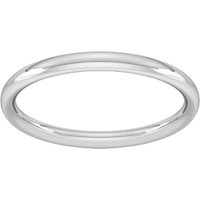 18ct White Gold 2mm Traditional Court Extra Heavy Wedding Ring - Ring Size I