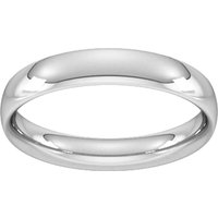 18ct White Gold 4mm Traditional Court Extra Heavy Wedding Ring - Ring Size H