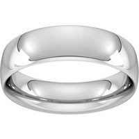 18ct White Gold 6mm Traditional Court Extra Heavy Wedding Ring - Ring Size F