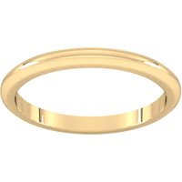 18ct Yellow Gold 1.5mm D Shape Heavy Wedding Ring - Ring Size J