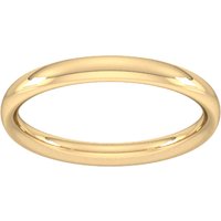 18ct Yellow Gold 2.5mm Traditional Court Extra Heavy Wedding Ring - Ring Size W