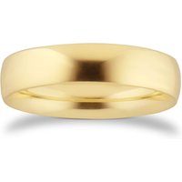 18ct Yellow Gold 5mm Traditional Court Extra Heavy Wedding Ring - Ring Size M