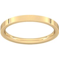 18ct Yellow Gold 1.5mm Flat Court Heavy Wedding Ring - Ring Size K