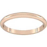9ct Rose Gold 1.5mm D Shape Standard Wedding Ring - Ring Size O