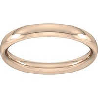 9ct Rose Gold 3mm Traditional Court Extra Heavy Wedding Ring - Ring Size K