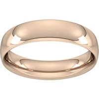 9ct Rose Gold 5mm Traditional Court Extra Heavy Wedding Ring - Ring Size O