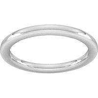 9ct White Gold 1.5mm Slight Court Extra Heavy Wedding Ring - Ring Size N