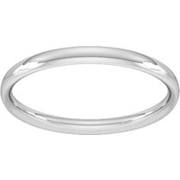 9ct White Gold 1.5mm Traditional Court Standard Wedding Ring - Ring Size S