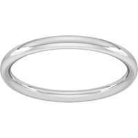 9ct White Gold 1.5mm Traditional Court Extra Heavy Wedding Ring - Ring Size W
