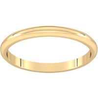 9ct Yellow Gold 1.5mm D Shape Standard Wedding Ring - Ring Size X