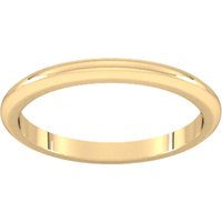 9ct Yellow Gold 1.5mm D Shape Heavy Wedding Ring - Ring Size W