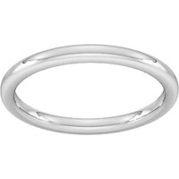 Platinum 1.5mm Slight Court Heavy Wedding Ring - Ring Size M