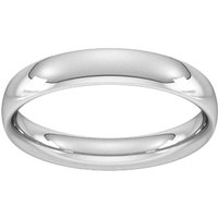 Platinum 4mm Traditional Court Extra Heavy Wedding Ring - Ring Size I