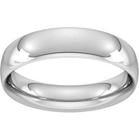Platinum 5mm Traditional Court Extra Heavy Wedding Ring - Ring Size L