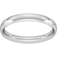 Palladium 3mm Traditional Court Extra Heavy Wedding Ring - Ring Size K