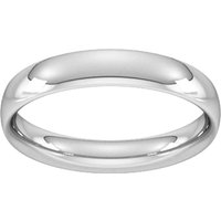 Palladium 4mm Traditional Court Extra Heavy Wedding Ring - Ring Size S