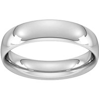 Palladium 5mm Traditional Court Extra Heavy Wedding Ring - Ring Size V