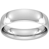 Palladium 6mm Traditional Court Extra Heavy Wedding Ring - Ring Size R.5