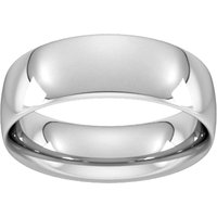 Palladium 7mm Traditional Court Extra Heavy Wedding Ring - Ring Size H