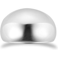 Sterling Silver 12.5mm x 4.5mm Dome Ring - Ring Size M