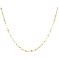 9ct Yellow Gold 100 Diamond Cut Oval Belcher Chain at Goldsmiths Jewellery 9ct Yellow Gold 100 Diamond Cut Oval Belcher Chain.