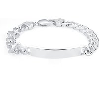 Sterling Silver Mens 8.5 Inch ID Curb Bracelet