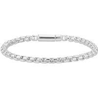 Sterling Silver Mens Micro ID Chain Bracelet