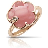 Petit Joli Ring in 18ct Rose Gold with Pink Chalcedony and Diamonds - Ring Size L