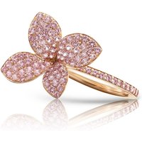 Petit Garden Ring in 18ct Rose Gold with Pink Sapphires - Ring Size M