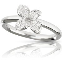 Petit Garden Ring In 18ct White Gold With White Diamonds - Ring Size M