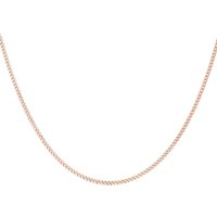 9ct Rose Gold 45cm (18") Curb Chain 0.6 Width