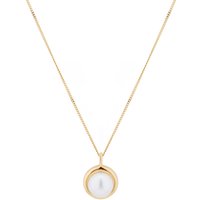 9ct Yellow Gold 6.5-7mm Pearl Rub Over Pendant