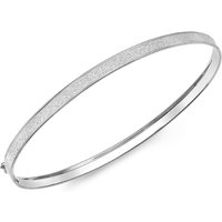 9ct White Gold 4mm Stardust Bangle at Goldsmiths Jewellery 9ct White Gold 4mm Stardust Bangle.