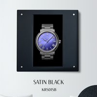 Watch on Wall Display Black Matt Satin