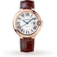 Ballon Bleu De Cartier Watch 36mm, Automatic Movement, Pink Gold, Leather