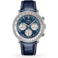 Navitimer Chronograph 41mm Mens Watch White Eyed Blue Dial