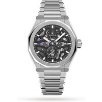Defy Skyline Skeleton Steel 41mm Black