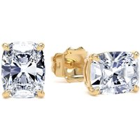 18ct Yellow Gold 1.50cttw Elongated Cushion Cut Lab Grown Diamond Solitaire Stud Earrings