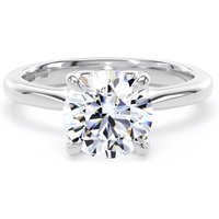 Platinum 2.00cttw Brilliant Cut Lab Grown Diamond Solitaire Engagement Ring - Ring Size O
