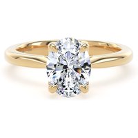 18ct Yellow Gold 1.50cttw Oval Cut Lab Grown Diamond Solitaire Engagement Ring - Ring Size Q