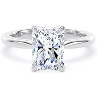 Platinum 2.00cttw Radiant Cut Lab Grown Diamond Solitaire Engagement Ring - Ring Size K