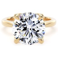 18ct Yellow Gold 5.00cttw Brilliant Cut Lab Grown Diamond Solitaire Engagement Ring - Ring Size N.5