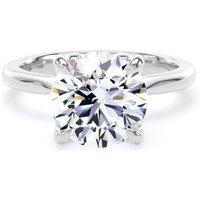 18ct White Gold 3.00cttw Brilliant Cut Lab Grown Diamond Solitaire Engagement Ring - Ring Size L.5